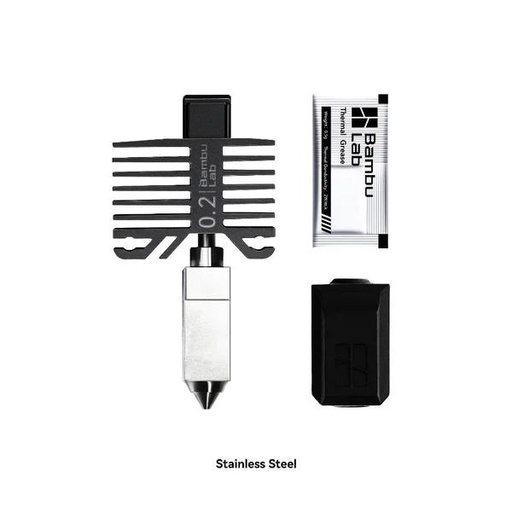 Bambu Lab – Série P1/X1 (Tête d’extrusion Acier Trempé 0.2mm)