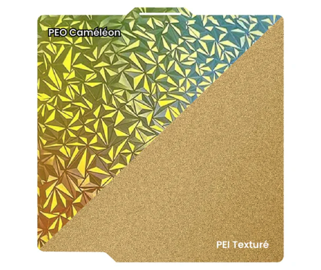 ZIFLEX - Plateau d'Impression pour Bambu Lab - PEO Cameleon & PEI Textured - 257 x 257 mm