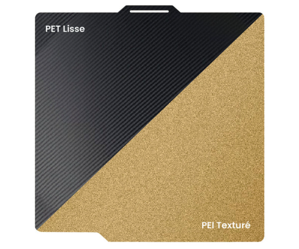 ZIFLEX - Plateau d'Impression pour Bambu Lab - PET & PEI Textured - 257 x 257 mm