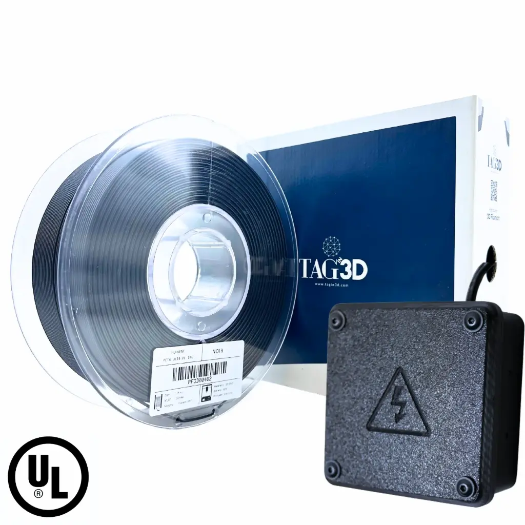 FILAMENT PETG UL94-V0 1KG - 1.75 MM NOIR