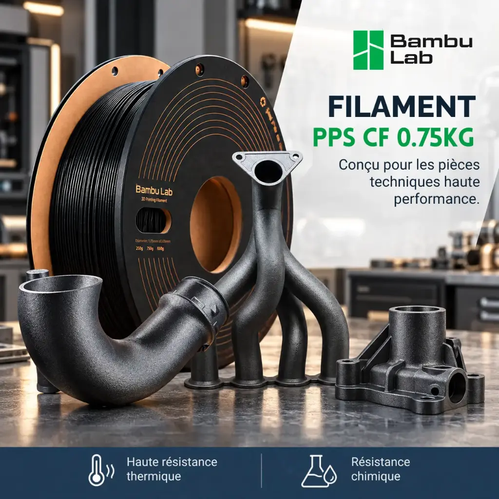 PPS-CF 0.75KG - 1.75 MM - BAMBU LAB