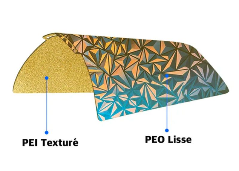 [PNAC00067] ZIFLEX - Plateau d'Impression pour Bambu Lab - PEO Cameleon & PEI Textured - 257 x 257 mm